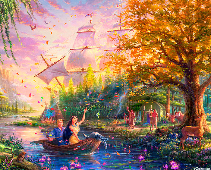 Disney Dreams - Pocahontas & John Smith - 36" x 44" PANEL