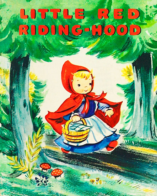 Vintage Storybooks 2 - Little Red Riding Hood - 36" x 44" PANEL