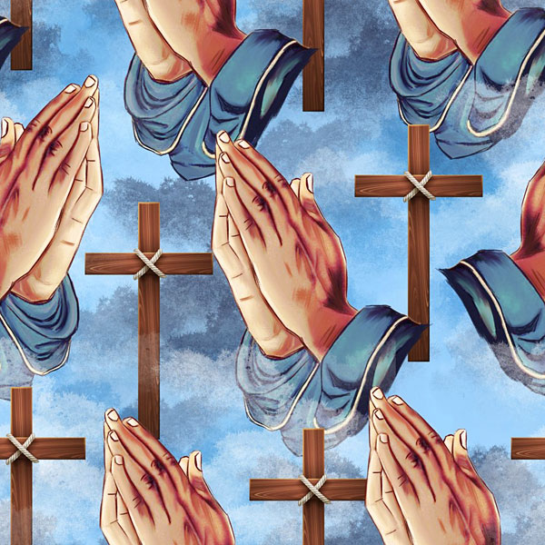 Praying Hands - Powder Blue - DIGITAL