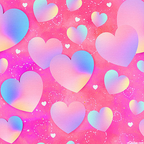 Rainbow Hearts - Rosie Pink - DIGITAL