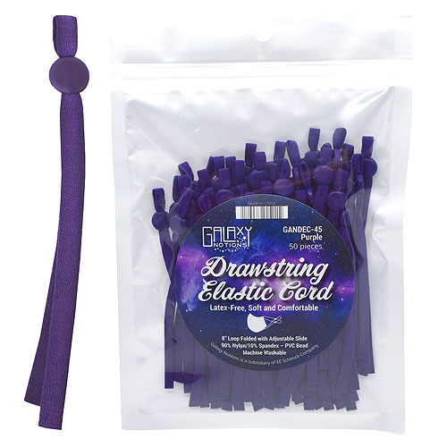 Adjustable Drawstring Elastic Cord - Purple