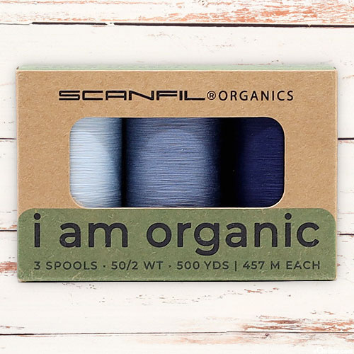 Scanfil - Organic Cotton Thread Set - Denim Blues