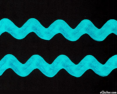 Rick Rack by the Yard - Polyester - 2 1/4" - Turquoise