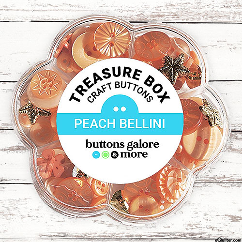 Treasure Box Buttons - Peach Bellini