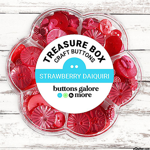 Treasure Box Buttons - Strawberry Daiquiri