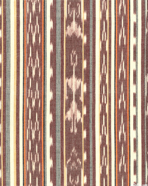 Guatemalan Yarn-Dye - Arid Ikat Stripe - Mocha Brown - 34" WIDE