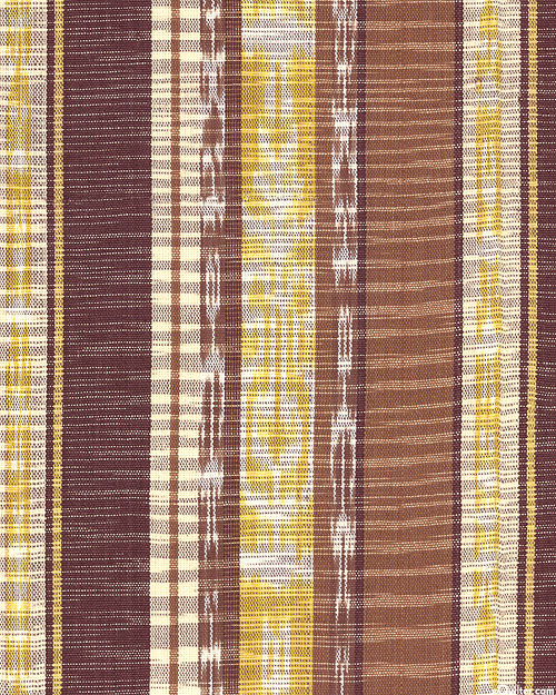 Guatemalan Yarn-Dye - Savannah Stripe - Maple Brown - 34" WIDE