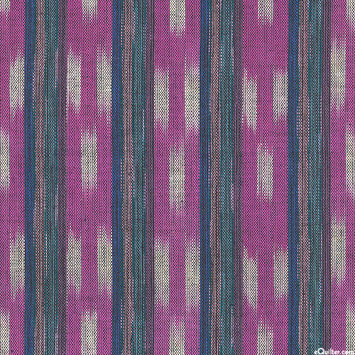Guatemalan Yarn-Dye - Candy Stripe - Crocus - 34" WIDE