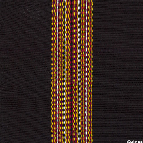 Guatemalan Yarn-Dye - Yucatán Ikat Stripe - Dk Brown - 34" WIDE