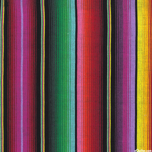 Guatemalan Yarn-Dye - Mayan Zarape Stripe - Multi - 34" WIDE