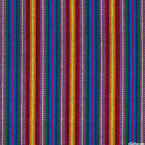Guatemalan Yarn-Dye - Desert Nights Stripe - Blue - 34" WIDE
