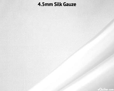 Silk Gauze - 4.5 mm - 45" - White