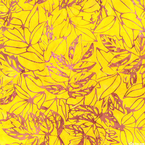 Leaf Thicket Batik - Dandelion Yellow
