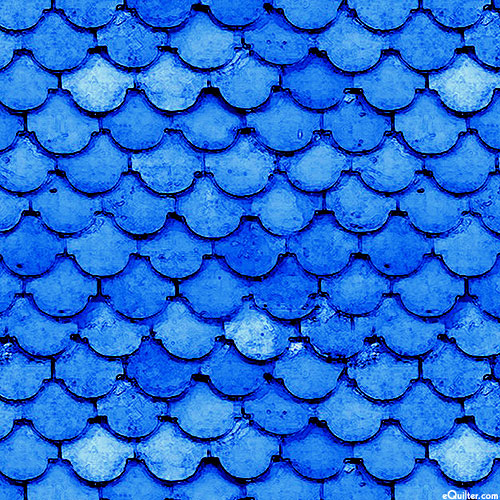 Croatia - Terracotta Tiles - Royal Blue - DIGITAL