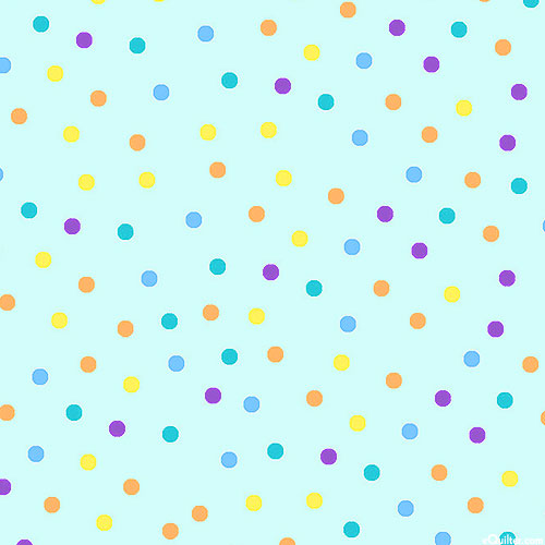 Fluffy Spots - Polka Dots - Baby Blue - FLANNEL