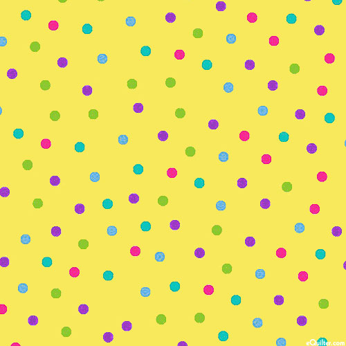Fluffy Spots - Polka Dots - Lemon Yellow - FLANNEL