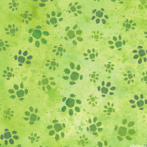 Hedgehog Village - Paw Prints - Sprout Green
