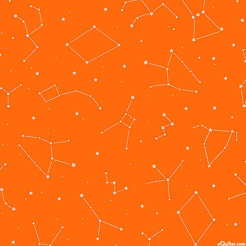 Otter Romp - Constellations - Pumpkin Orange