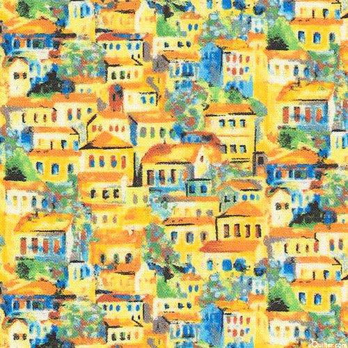 Portofino - Sun Drenched Village - Lemon Yellow