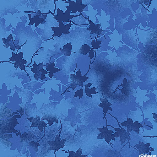 Flights of Fancy - Maple Leaves - Blue - 116" QUILT BACKING