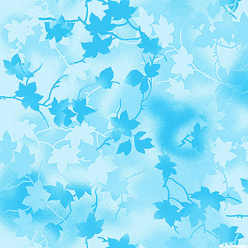 Flights of Fancy - Maple Leaves - Dawn Blue - 116" QUILT BACKING