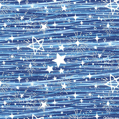 Blue Holidays - Twilight Stars - Navy Blue/Silver