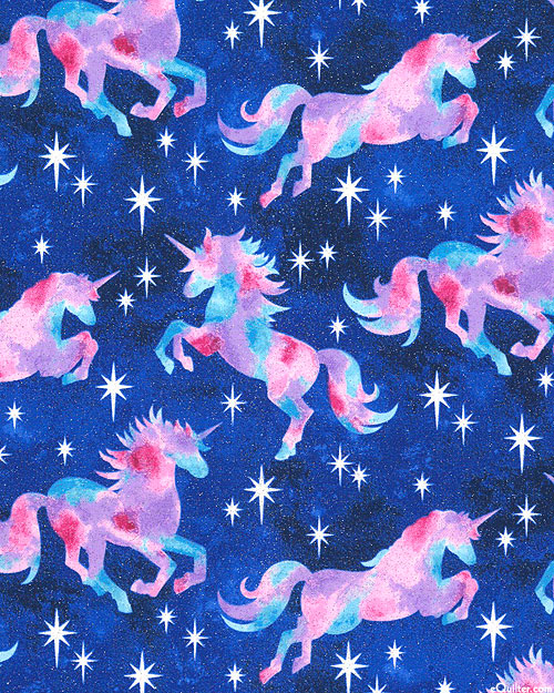 Sparkle Unicorns - Sapphire Blue/Glitter