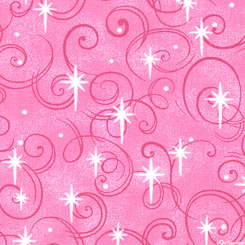 Swirls and North Star - Hot Pink