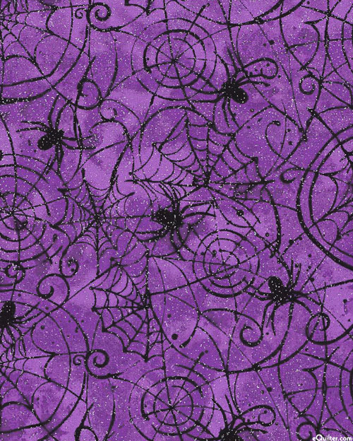 Spider Web - Traditional Spooky - Violet/Glitter