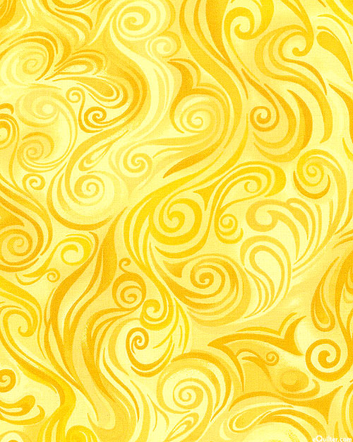 Bold Swirls - Banana Yellow