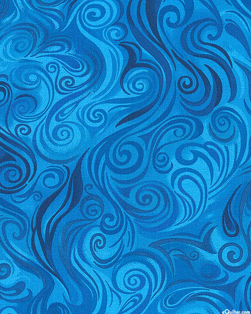Bold Swirls - Royal Blue