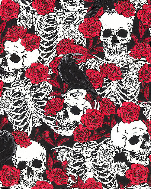 Skeletons - Rose Parade - Black