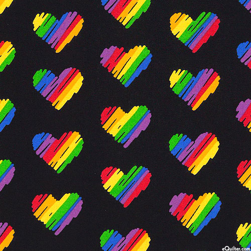 Rainbow Heart - Black