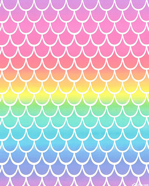 Novelty Prints - Mermaid Scales - Rainbow