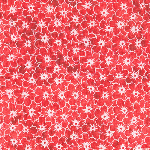 Packed Ditsy Floral - Scarlet