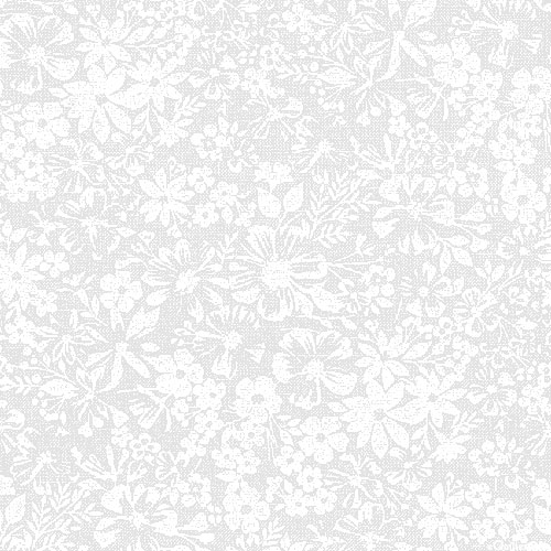 Small Floral - White on White