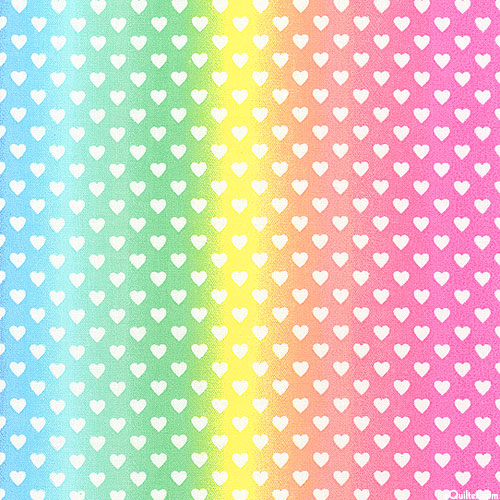 Rainbow Stripe Hearts - Rainbow