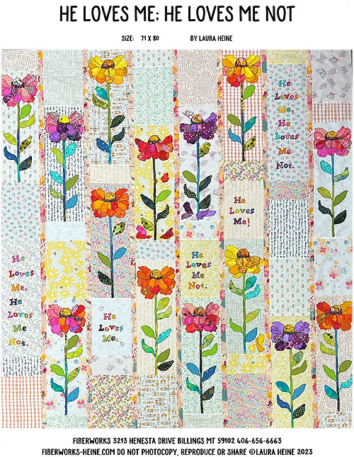 He Loves Me: He Loves Me Not - Fusible Pattern by Laura Heine