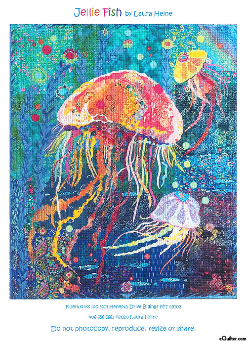 Jellie Fish - Fusible Collage Pattern by Laura Heine
