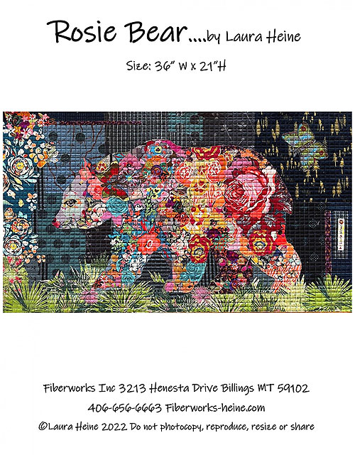 Rosie Bear - Fusible Collage Pattern by Laura Heine