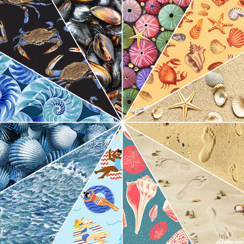A Walk on the Beach - Fat Quarter Collection
