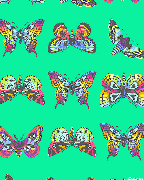 Daydreamer - Butterfly Hugs Stripe - Mint Green