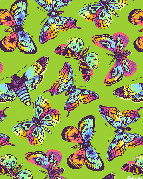 Daydreamer - Butterfly Kisses - Avocado Green