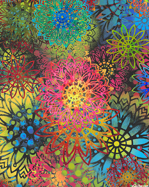 Butterfly Fields - Spray Paint Mandalas - Multi - DIGITAL