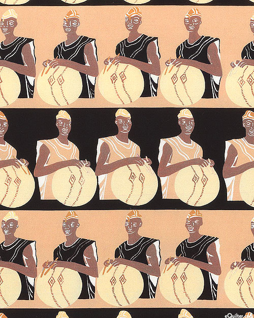 Tropical African - Drummer Men Stripe - Peach