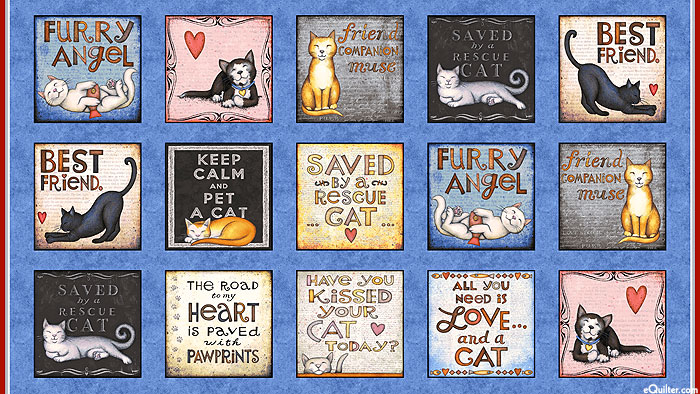 All You Need Is Love - And a Furry Angel - 24" x 44" PANEL