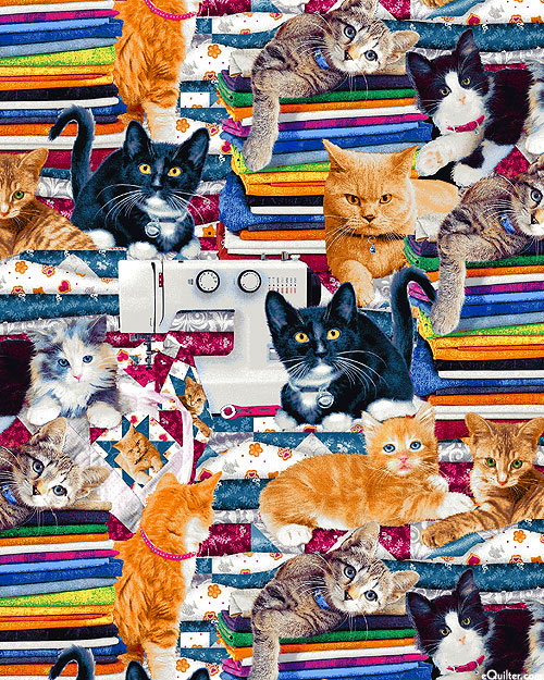 Quilted Kitties - Fabric Felines - Multi