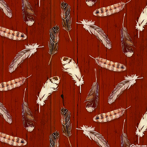 Moose Lodge - Forest Feathers - Lacquer Red