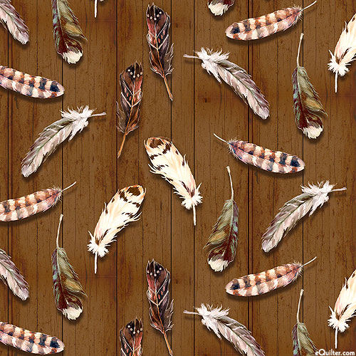 Moose Lodge - Forest Feathers - Bark Brown