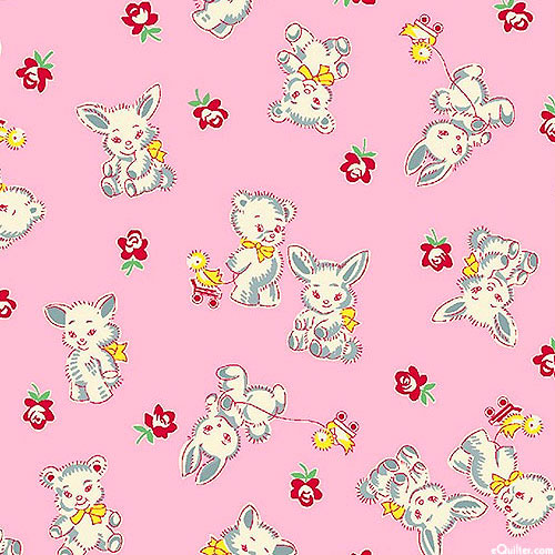 Nana Mae 6 - Bunnies & Bears - Retro Pink